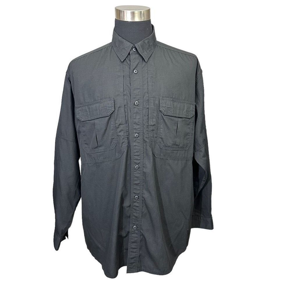 5.11 Tactical Series Men’s‎ Black Longsleeve Button Down workwear casual TOP XL